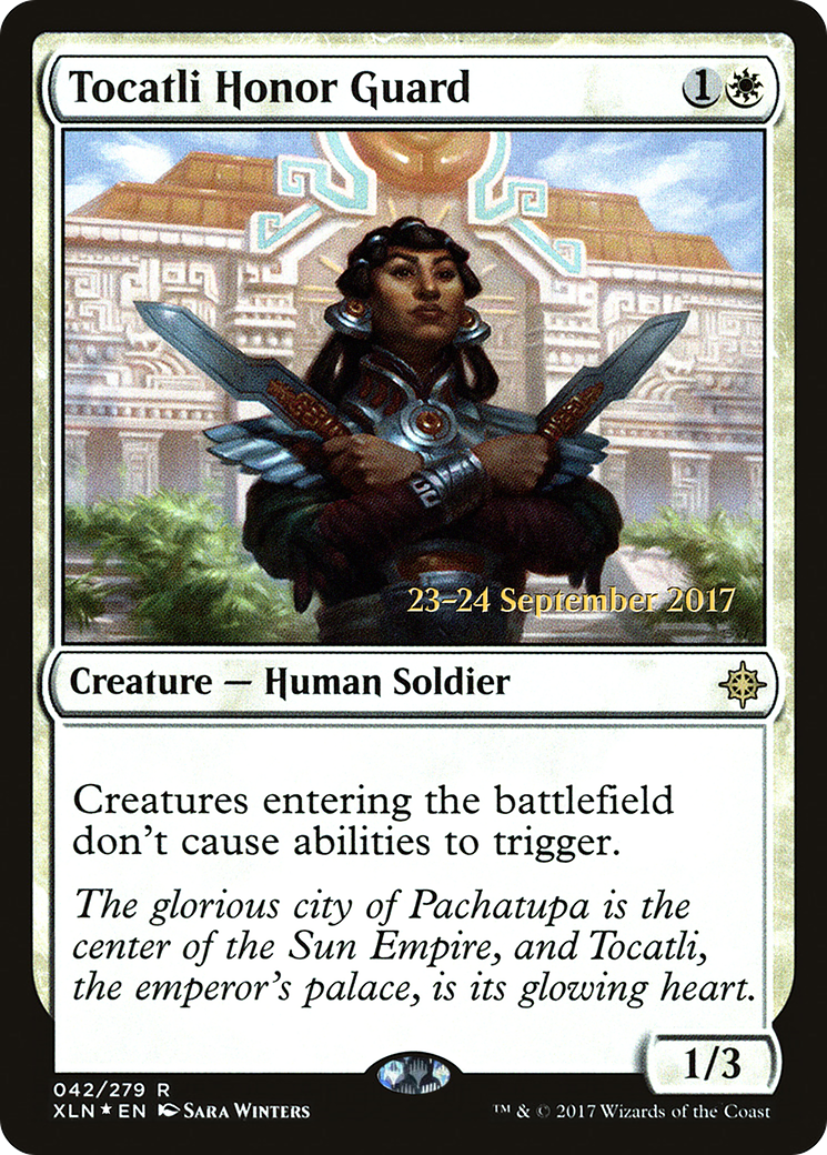 Image of Tocatli Honor Guard (PRE-042) - Ixalan Promos Foil