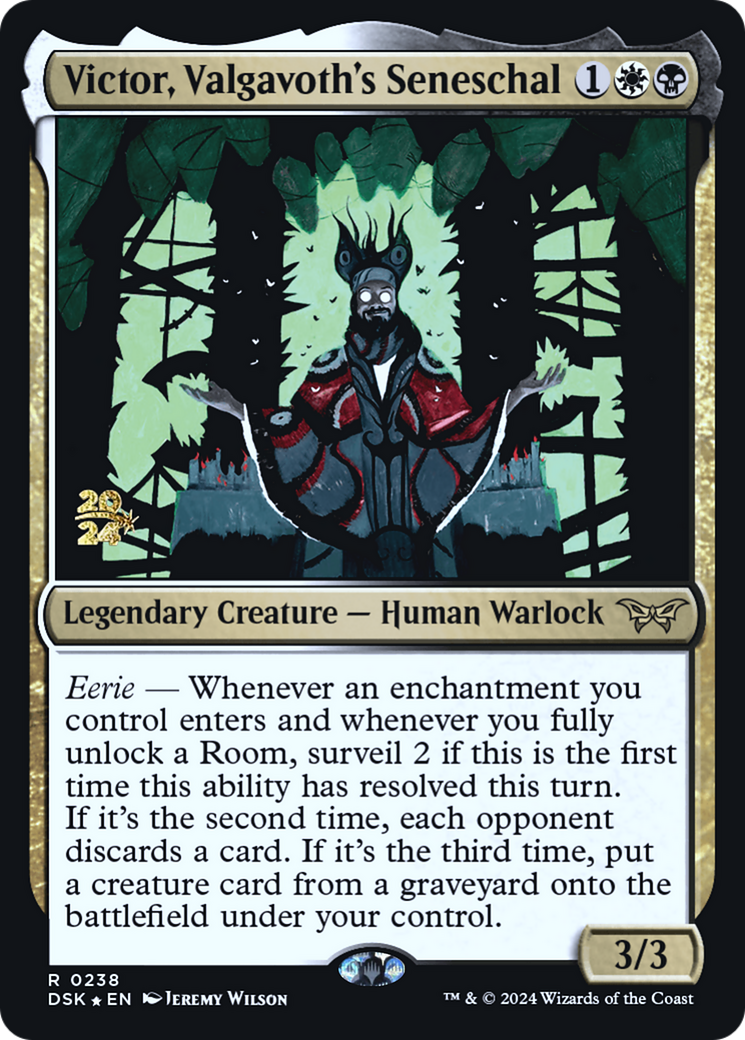 Image of Victor, Valgavoth's Seneschal (PRE-238) - Duskmourn: House of Horror Promos Foil