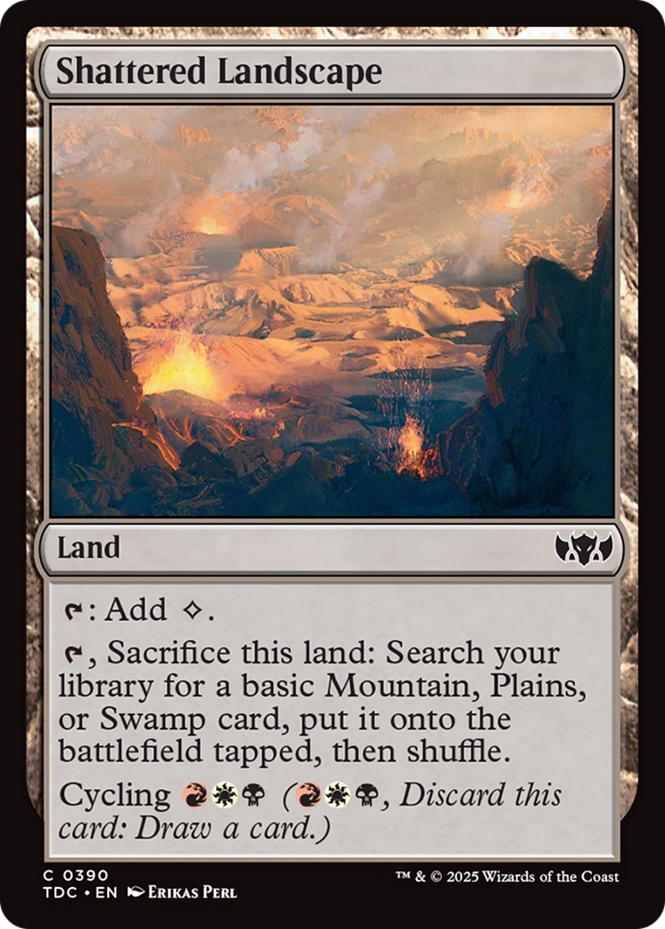 Image of Shattered Landscape (TDC-390) - Commander: Tarkir: Dragonstorm