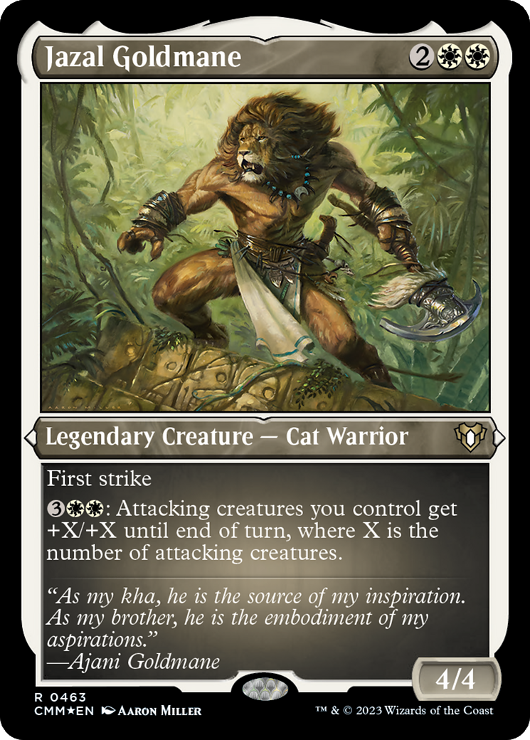 Image of Jazal Goldmane (CMM-463) - Commander Masters Etched Foil
