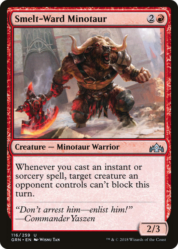 Image of Smelt-Ward Minotaur (GRN-116) - Guilds of Ravnica Foil