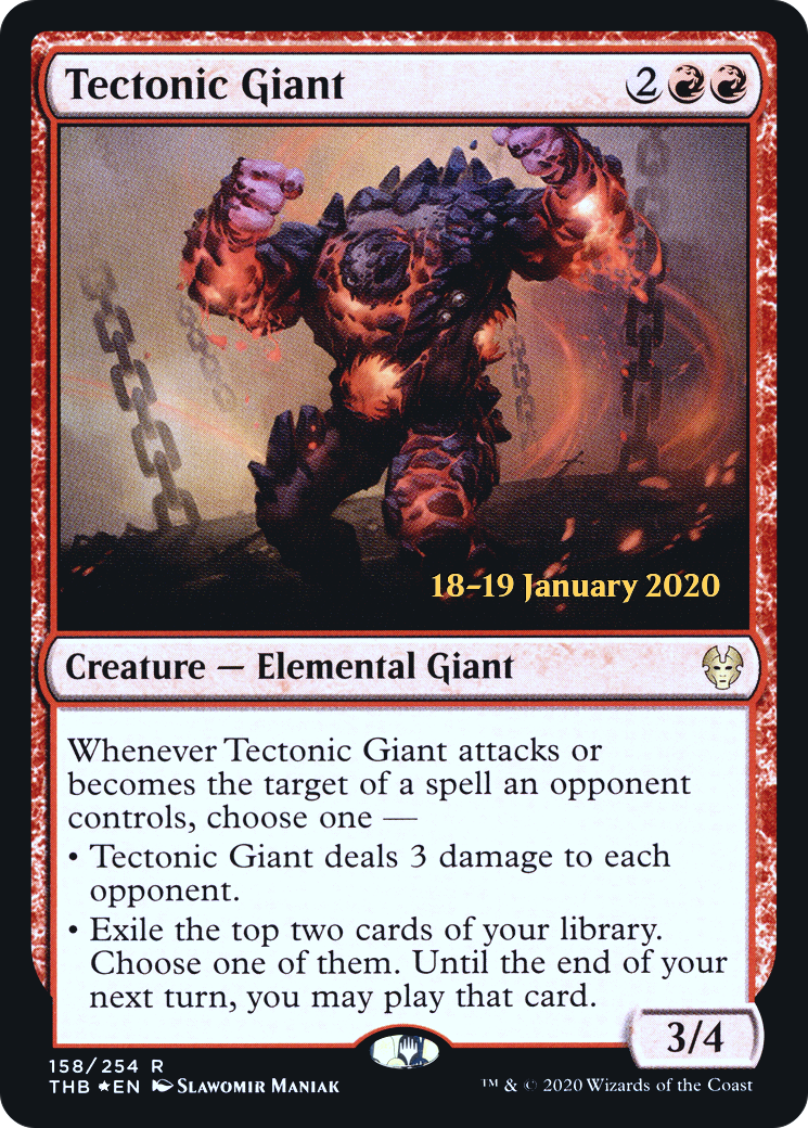 Image of Tectonic Giant (PRE-158) - Theros Beyond Death Promos Foil
