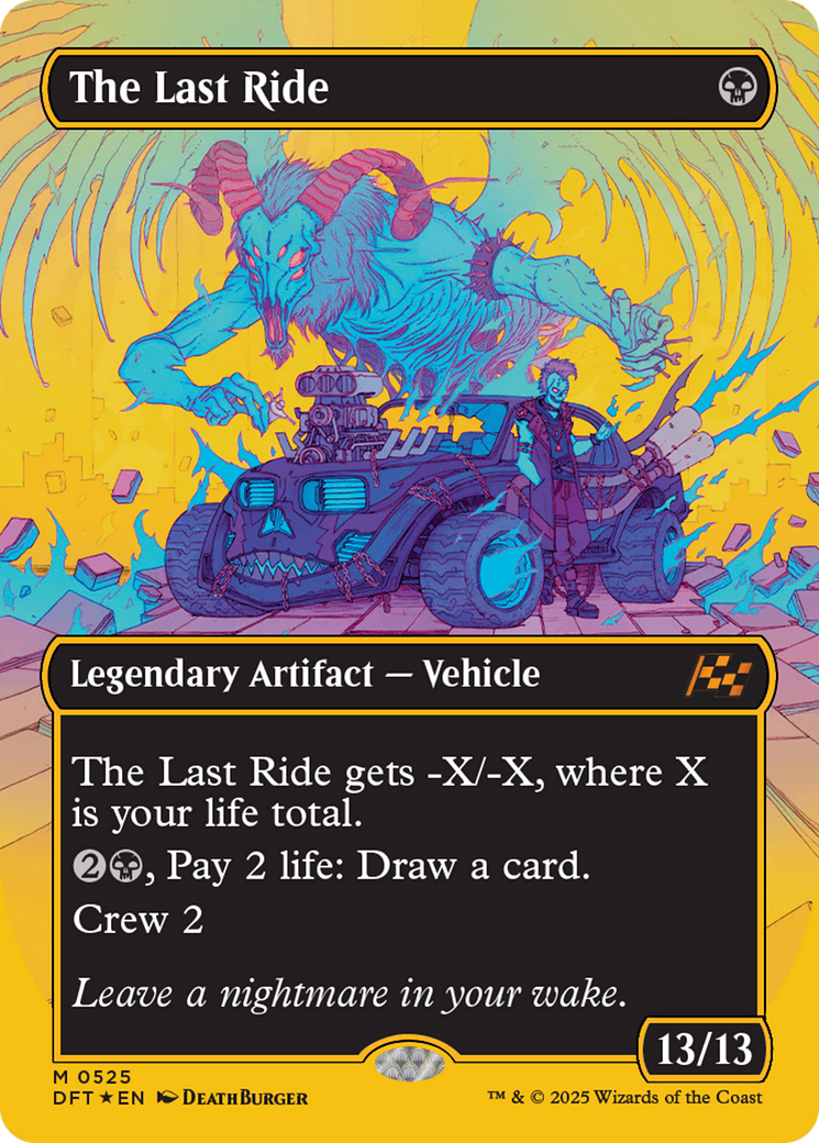 Image of The Last Ride (Borderless) (First-Place Foil) (DFT-525) - Aetherdrift (Borderless) Foil