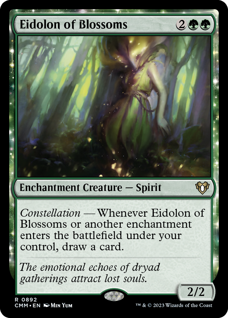 Image of Eidolon of Blossoms (CMM-892) - Commander Masters: (enchantment)