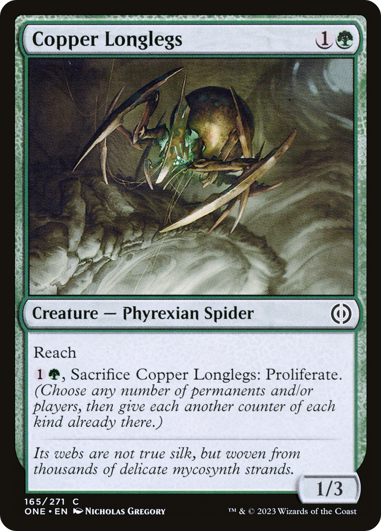 Image of Copper Longlegs (ONE-165) - Phyrexia: All Will Be One Foil