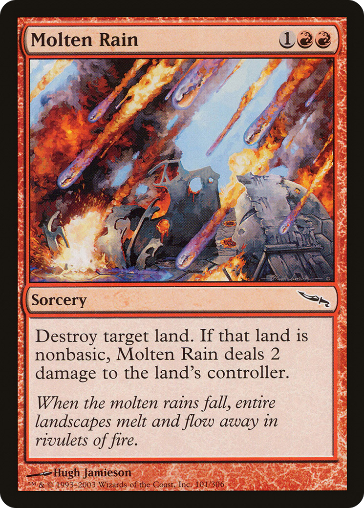 Image of Molten Rain (MRD-101) - Mirrodin Foil