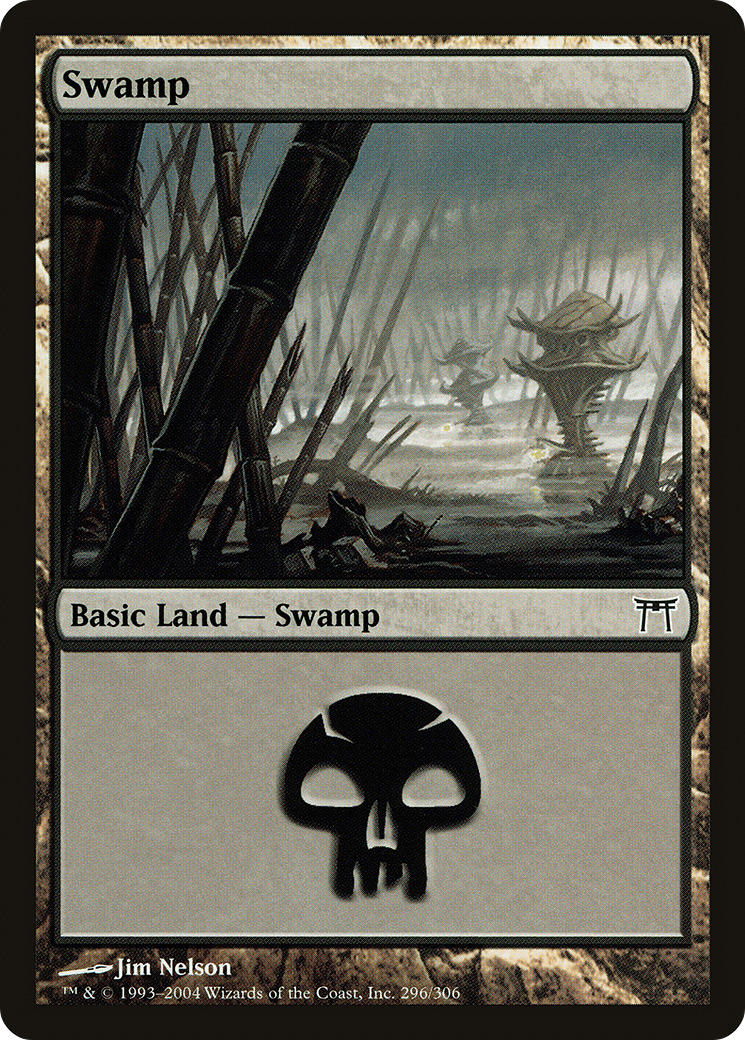 Image of Swamp (296) (CHK-296) - Champions of Kamigawa