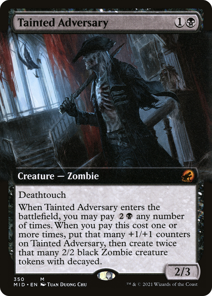 Image of Tainted Adversary (Extended Art) (MID-350) - Innistrad: Midnight Hunt: (Extended Art) Foil