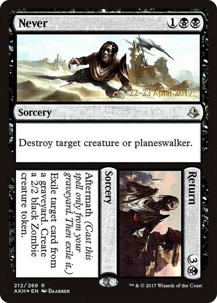 Image of Never // Return (PRE-212) - Amonkhet Promos Foil