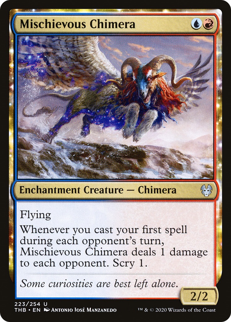 Image of Mischievous Chimera (THB-223) - Theros Beyond Death: (enchantment) Foil