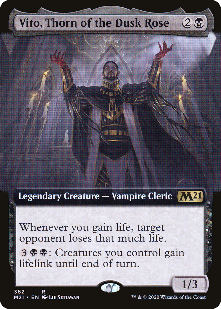 Image of Vito, Thorn of the Dusk Rose (Extended Art) (M21-362) - Core Set 2021: (Extended Art)