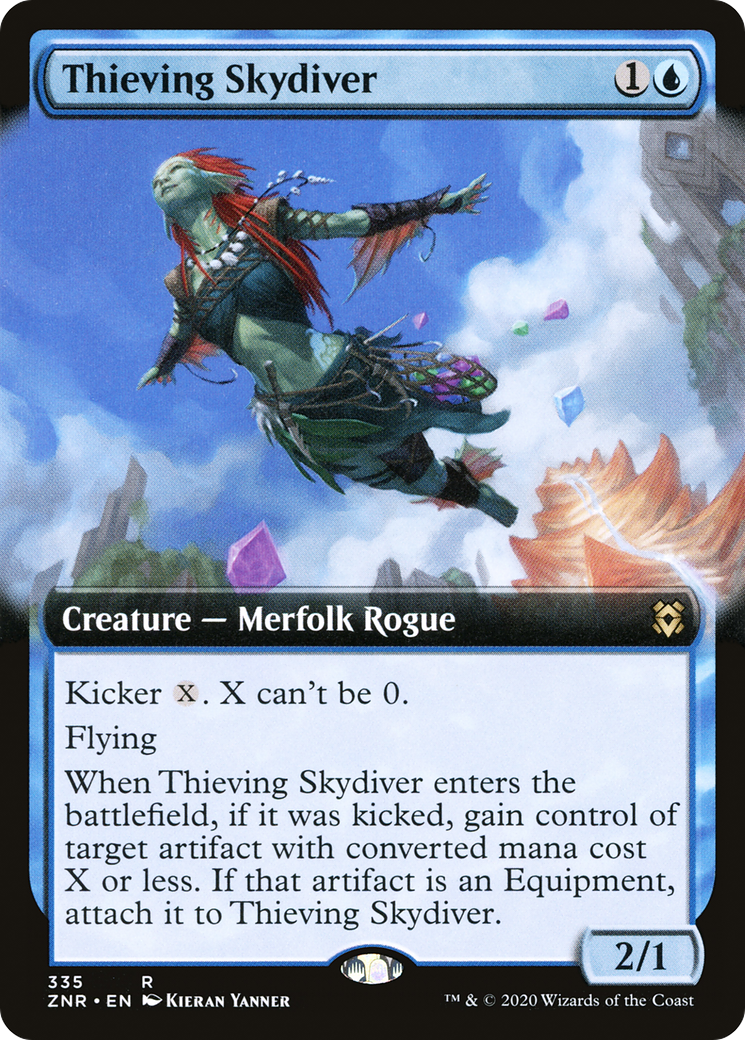 Image of Thieving Skydiver (Extended Art) (ZNR-335) - Zendikar Rising: (Extended Art) Foil