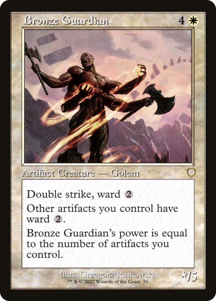 Image of Bronze Guardian (Retro Frame) (BRC-070) - The Brothers' War Commander
