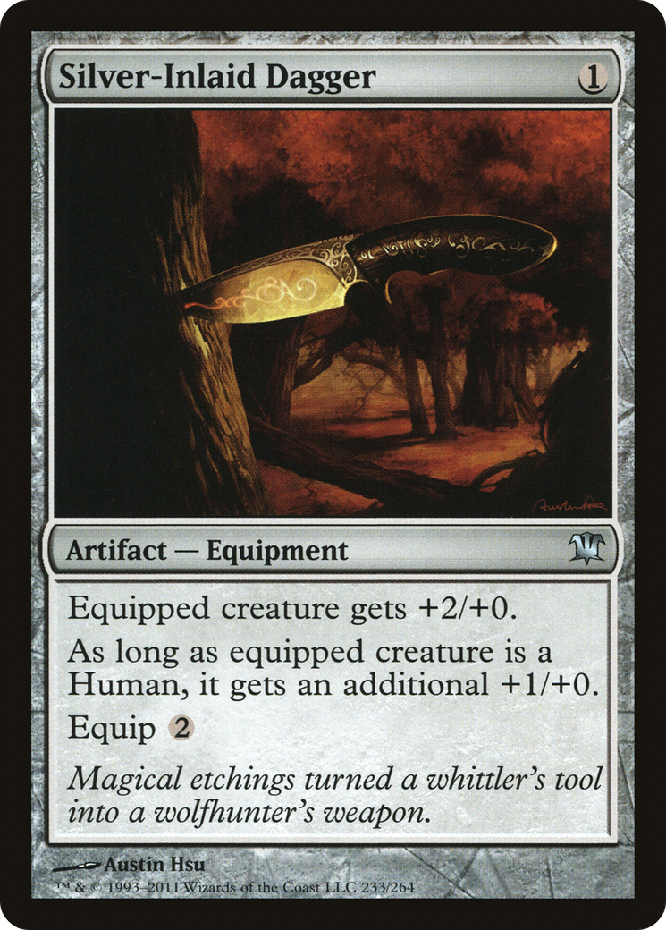 Image of Silver-Inlaid Dagger (ISD-233) - Innistrad