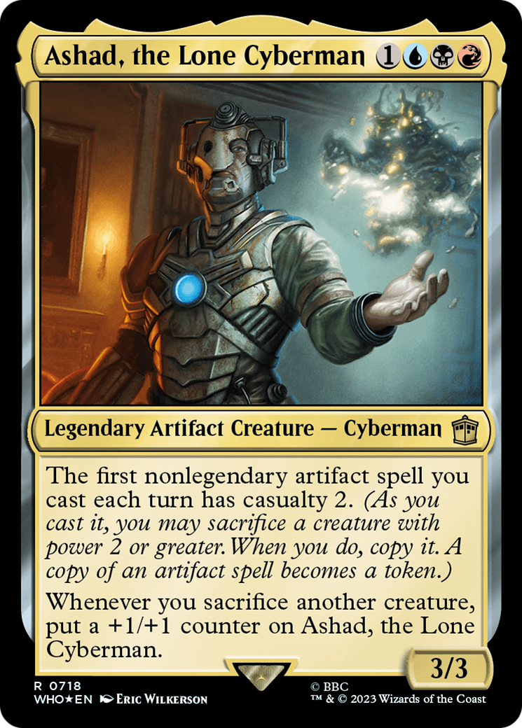 Image of Ashad, the Lone Cyberman (Surge Foil) (WHO-718) - Doctor Who Foil