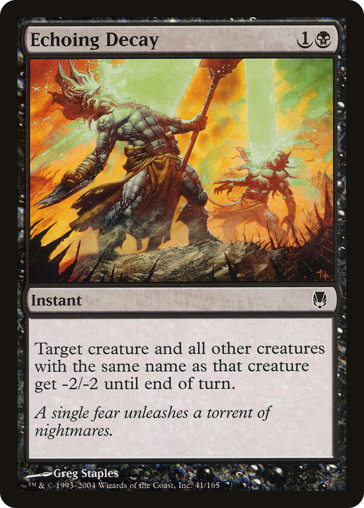 Image of Echoing Decay (DST-041) - Darksteel Foil