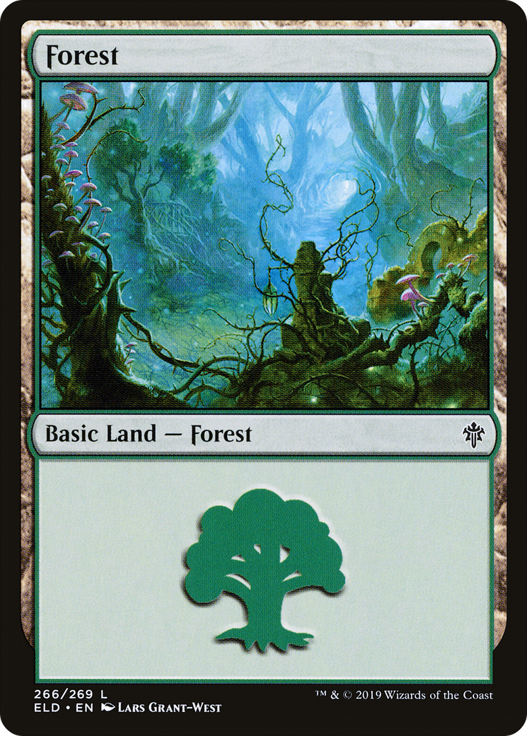 Image of Forest (266) (ELD-266) - Throne of Eldraine Foil