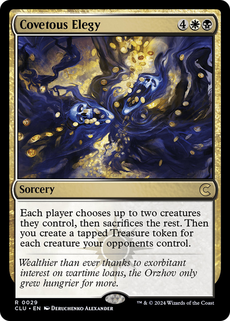 Image of Covetous Elegy (CLU-029) - Ravnica: Clue Edition