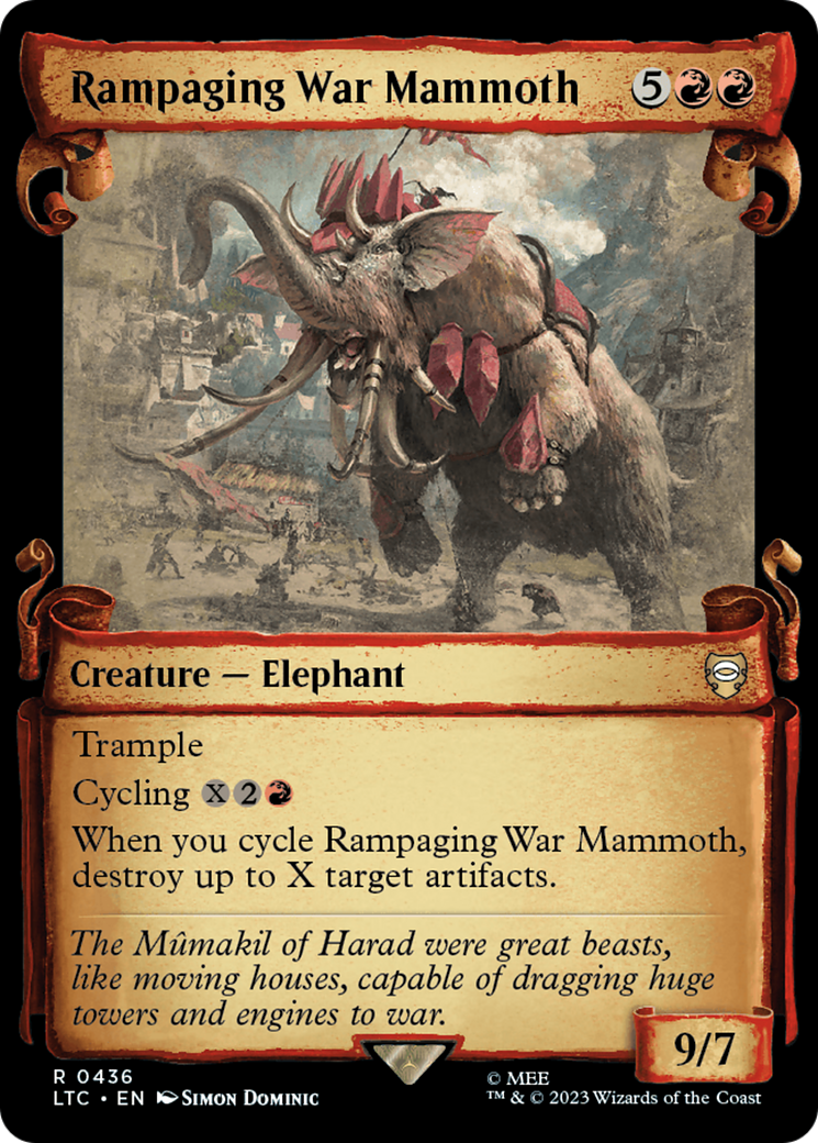 Image of Rampaging War Mammoth (Showcase Scrolls) (LTC-436) - Tales of Middle-earth Commander: (Showcase)