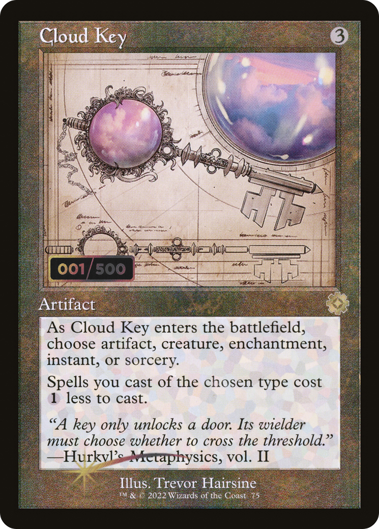 Image of Cloud Key (Schematic) (Serial Numbered) (BRR-075) - The Brothers' War Retro Artifacts Foil