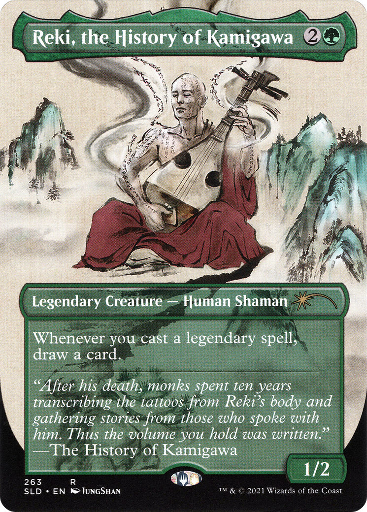 Image of Reki, the History of Kamigawa (SLD-263) - Secret Lair Drop (Borderless) Foil