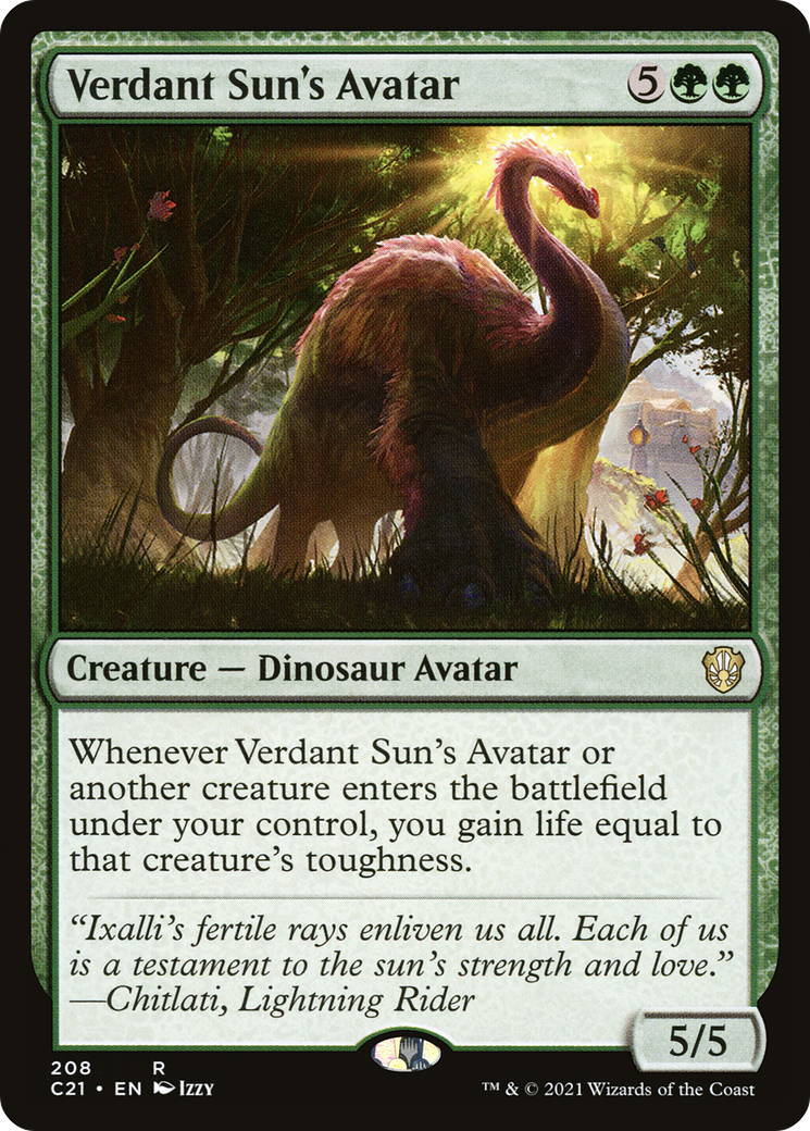 Image of Verdant Sun's Avatar (C21-208) - Commander 2021