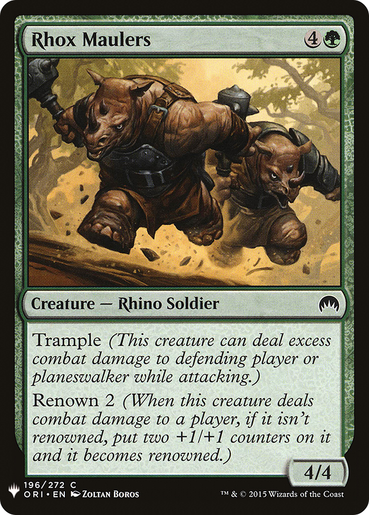 Image of Rhox Maulers (LIST-ORI-196) - The List