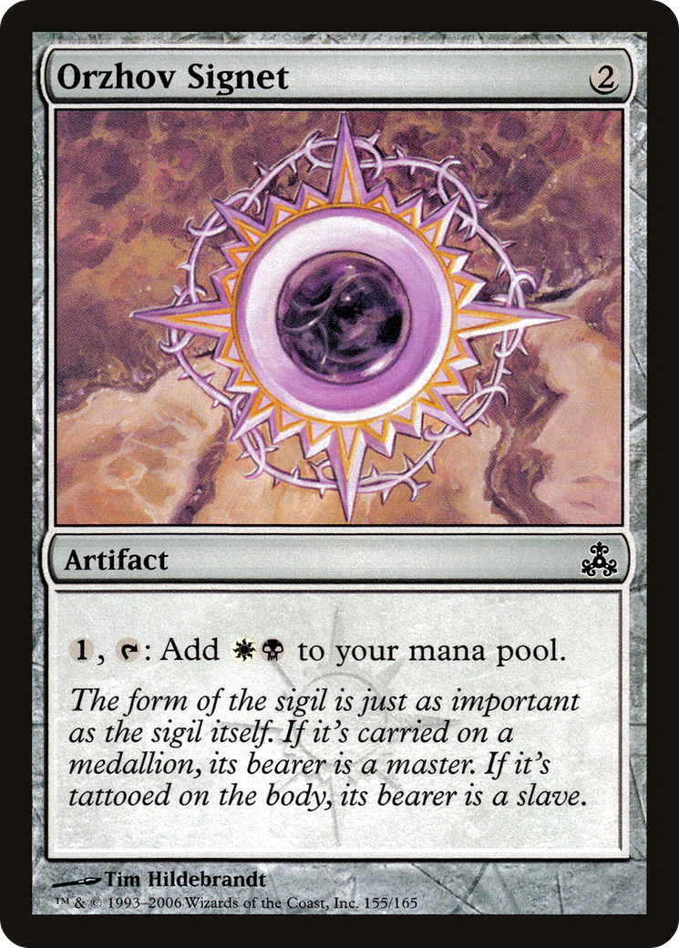 Image of Orzhov Signet (GPT-155) - Guildpact Foil