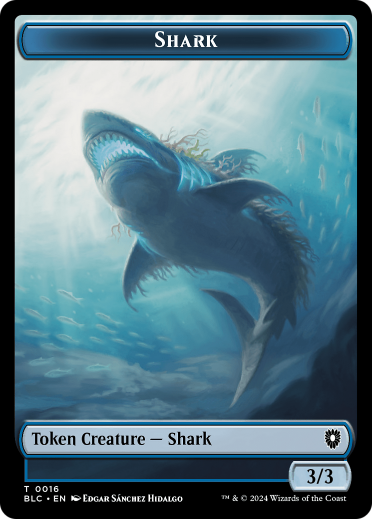 Image of Shark (TBLC-016) - Bloomburrow Commander Tokens Foil