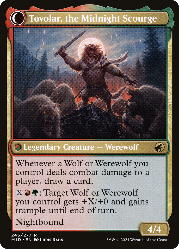 Image of Tovolar, Dire Overlord (MID-246) - Innistrad: Midnight Hunt: (Double Faced Transform)