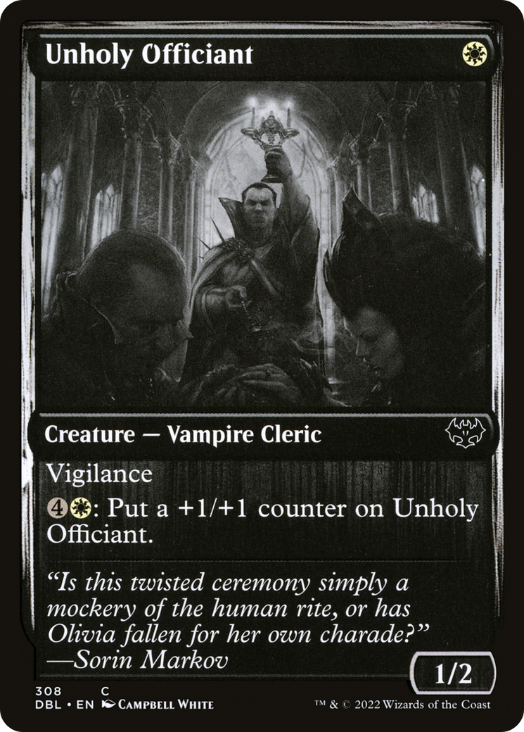 Image of Unholy Officiant (DBL-308) - Innistrad: Double Feature Foil