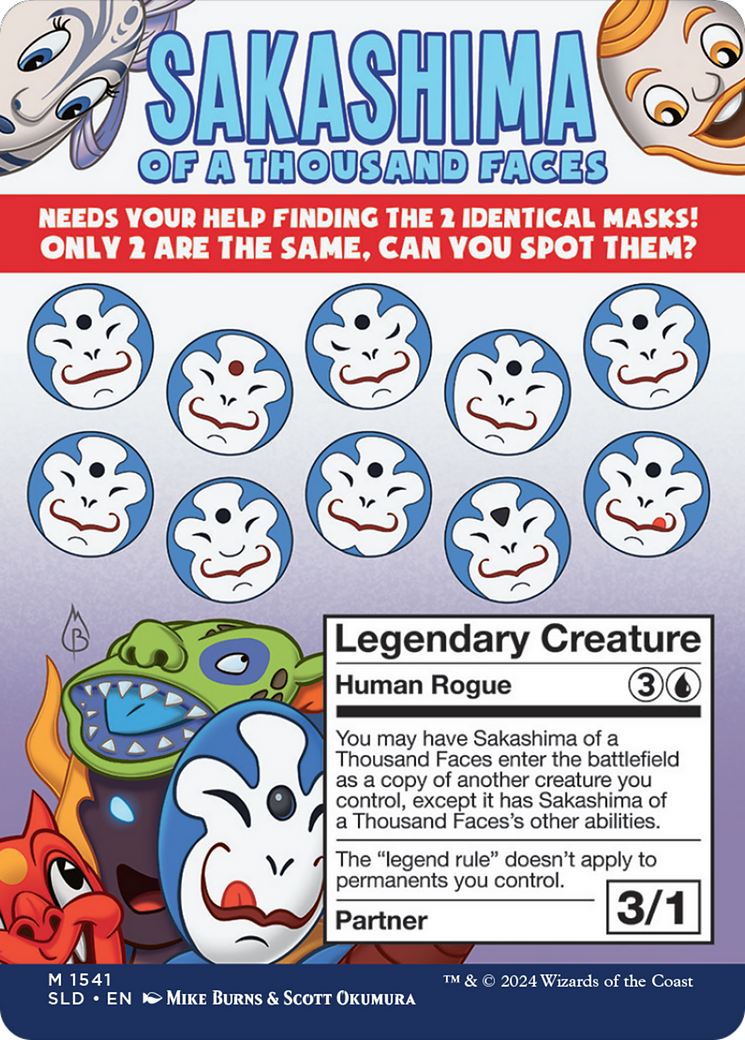 Image of Sakashima of a Thousand Faces (SLD-1541) - Secret Lair Drop (Borderless)