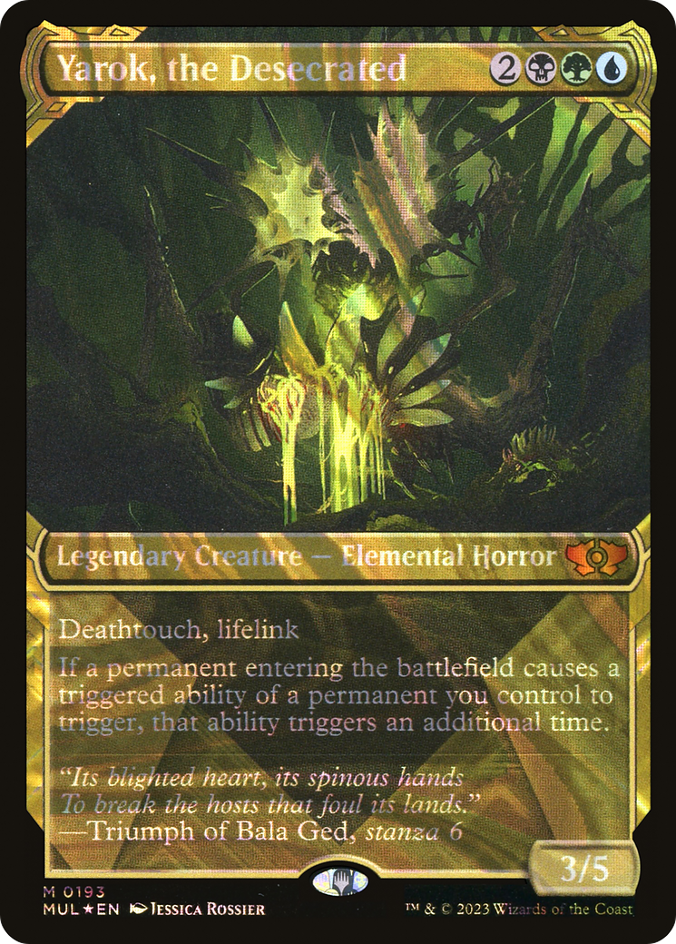 Image of Yarok, the Desecrated (Halo Foil) (MUL-193) - Multiverse Legends: (Showcase) Foil