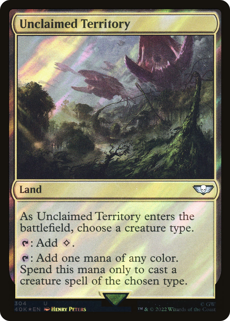 Image of Unclaimed Territory (Surge Foil) (40K-304) - Warhammer 40,000 Commander Foil