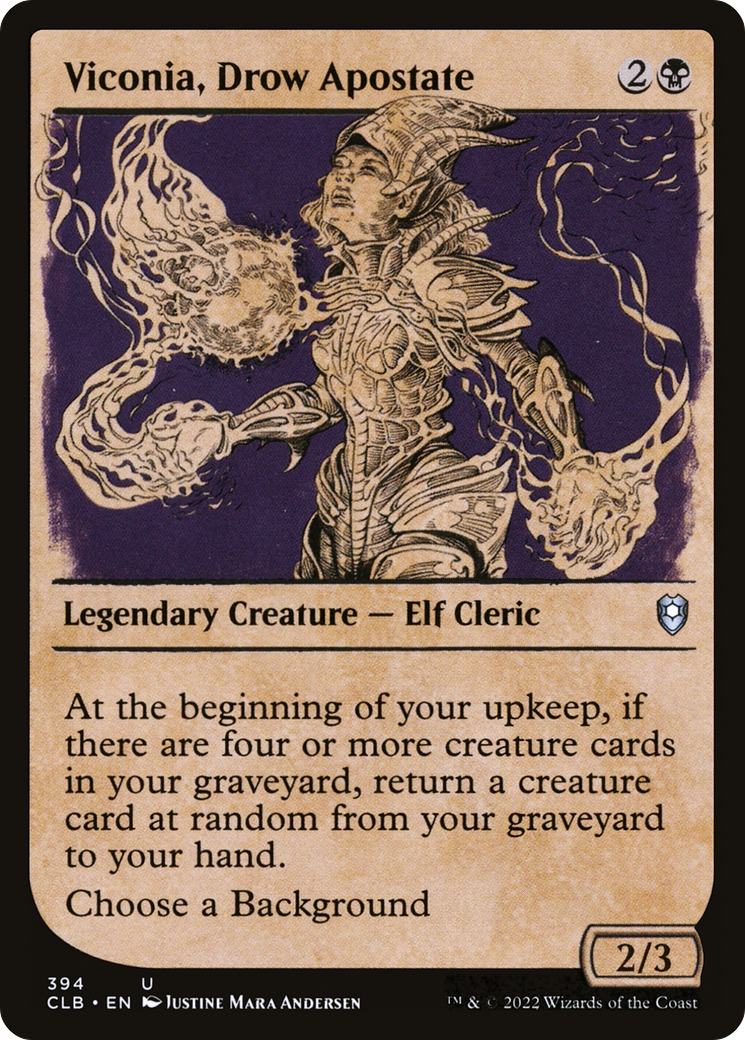 Image of Viconia, Drow Apostate (Showcase) (CLB-394) - Commander Legends: Battle for Baldur's Gate: (Showcase) Foil