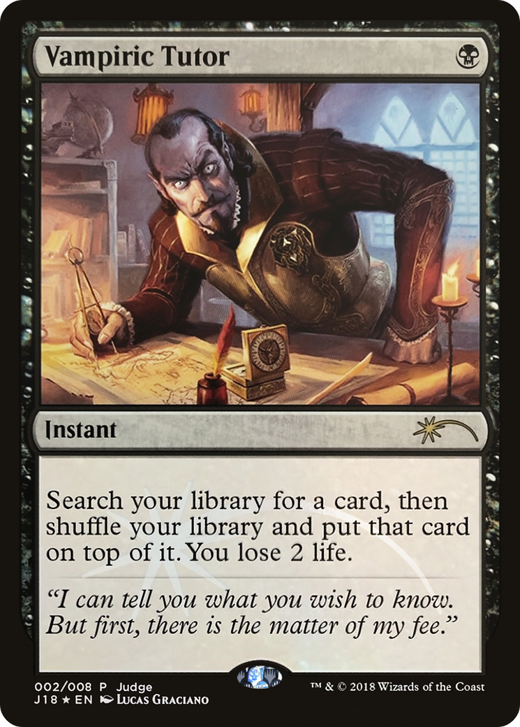 Image of Vampiric Tutor (J18) (JDG-002) - Judge Gift Cards 2018 Foil