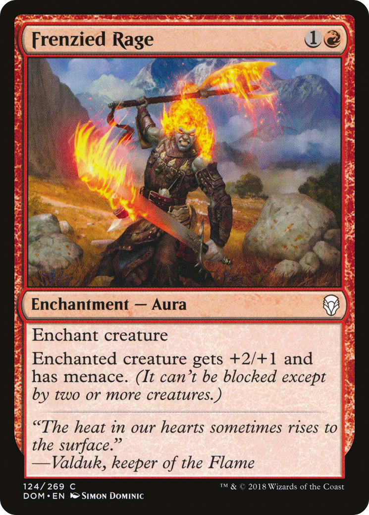 Image of Frenzied Rage (DOM-124) - Dominaria Foil