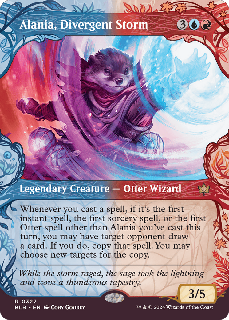 Image of Alania, Divergent Storm (Showcase) (BLB-327) - Bloomburrow: (Showcase) (Borderless)