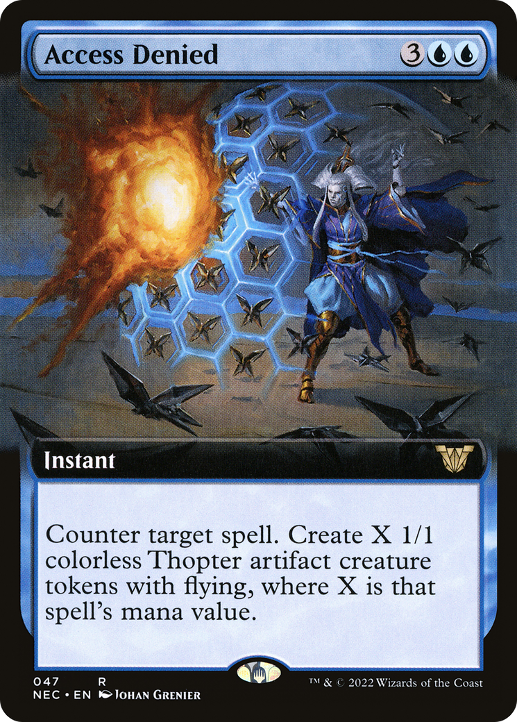 Image of Access Denied (Extended Art) (NEC-047) - Neon Dynasty Commander: (Extended Art)