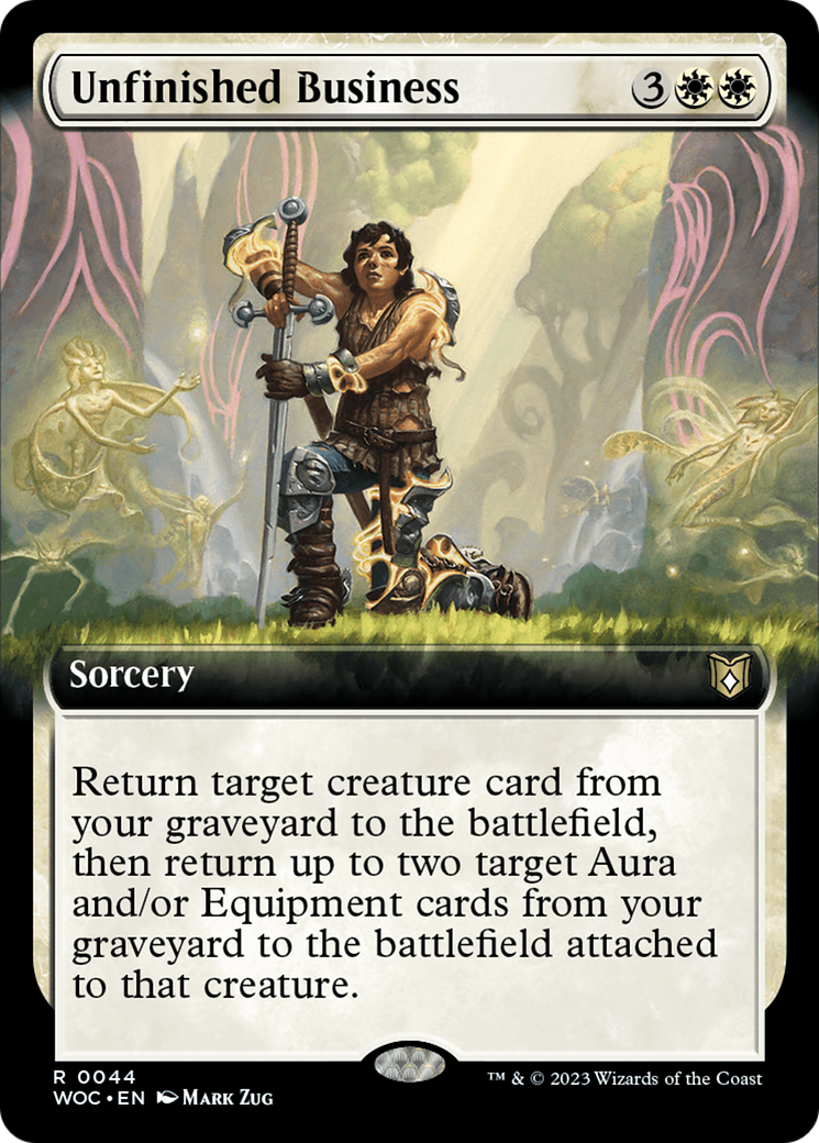 Image of Unfinished Business (Extended Art) (WOC-044) - Wilds of Eldraine Commander: (Extended Art)