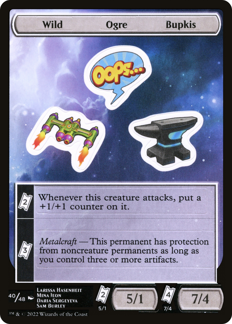 Image of Wild Ogre Bupkis (UNF-040) - Unfinity Sticker Sheets Foil