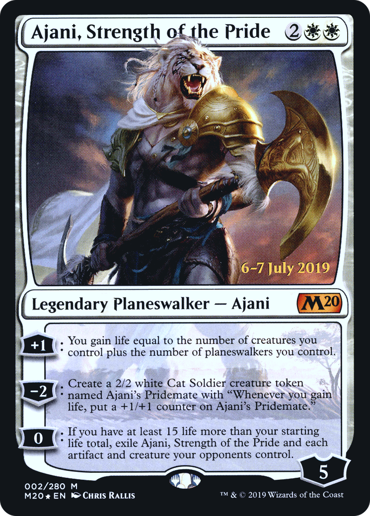 Image of Ajani, Strength of the Pride (PRE-002) - Core Set 2020 Promos Foil