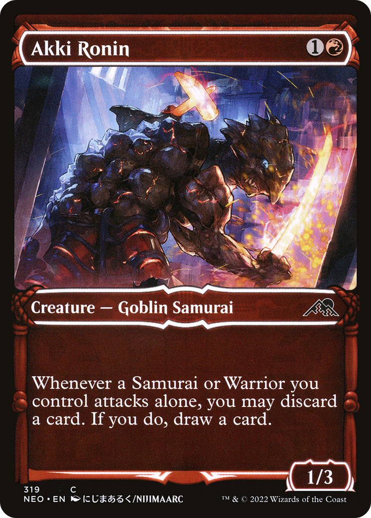 Image of Akki Ronin (Showcase) (NEO-319) - Kamigawa: Neon Dynasty: (Showcase)