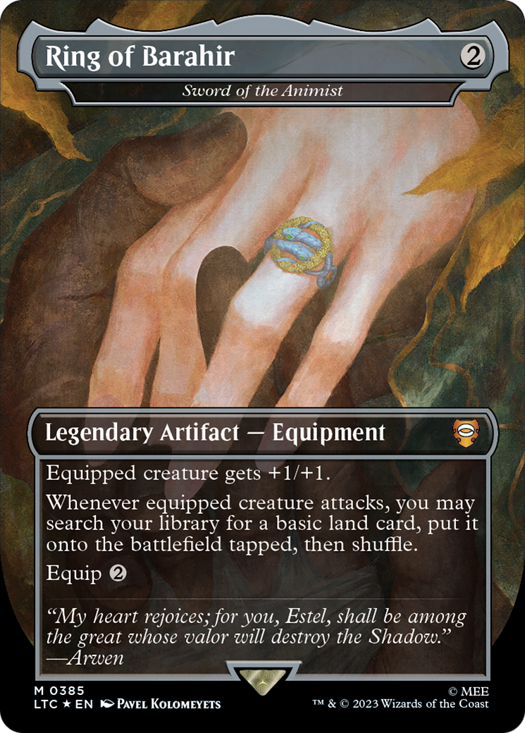 Image of Ring of Barahir - Sword of the Animist (Surge Foil) (LTC-385) - Tales of Middle-earth Commander / Ring of Barahir (Borderless) Foil