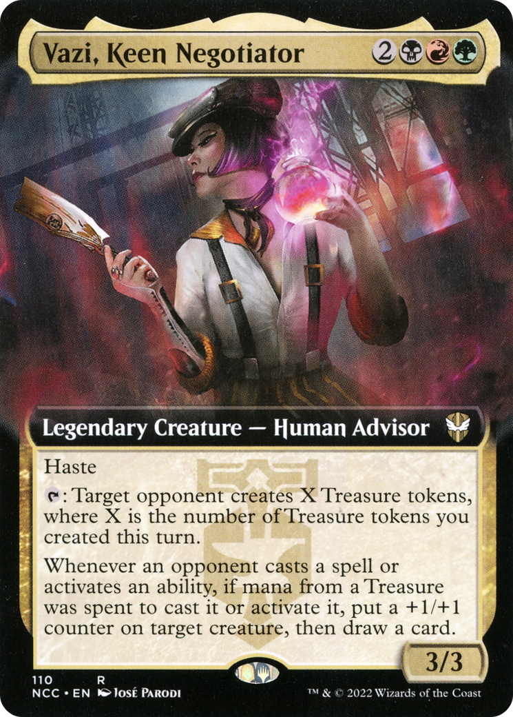 Image of Vazi, Keen Negotiator (Extended Art) (NCC-110) - New Capenna Commander: (Extended Art) Foil