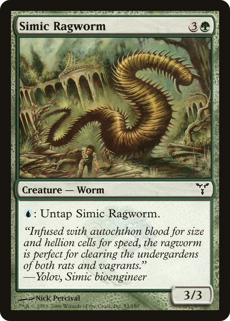 Image of Simic Ragworm (DIS-) - Dissension Foil