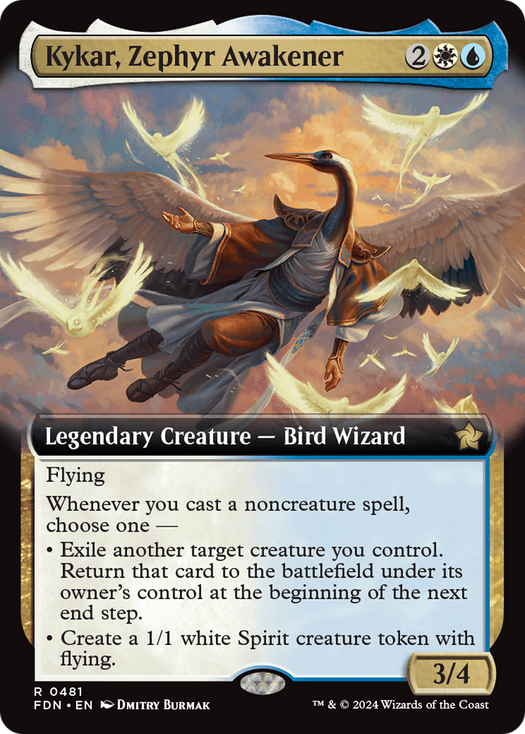 Image of Kykar, Zephyr Awakener (Extended Art) (FDN-481) - Foundations: (Extended Art)