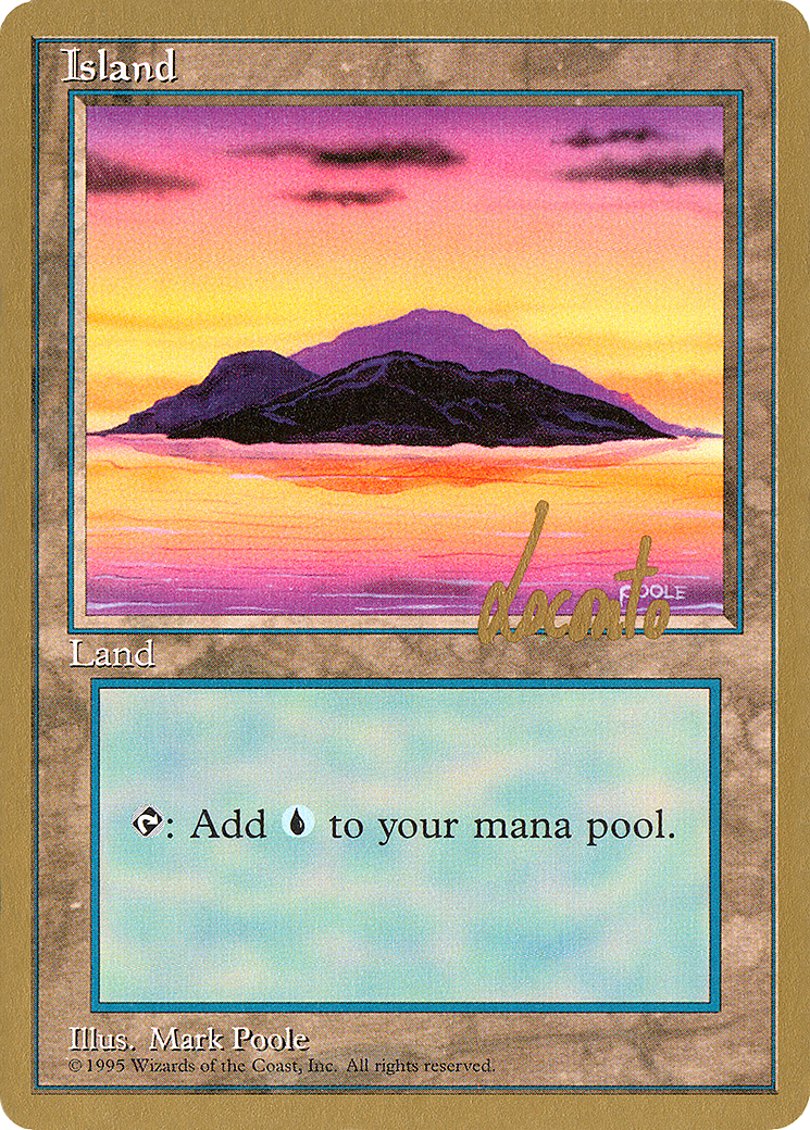Image of Island (B) - 1996 Michael Loconto (4ED) (WCD-) - Pro Tour Collector Set