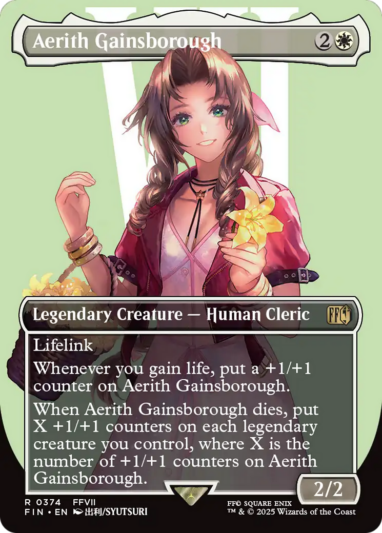 Image of Aerith Gainsborough (Borderless) (FIN-374) - FINAL FANTASY (Borderless) Foil