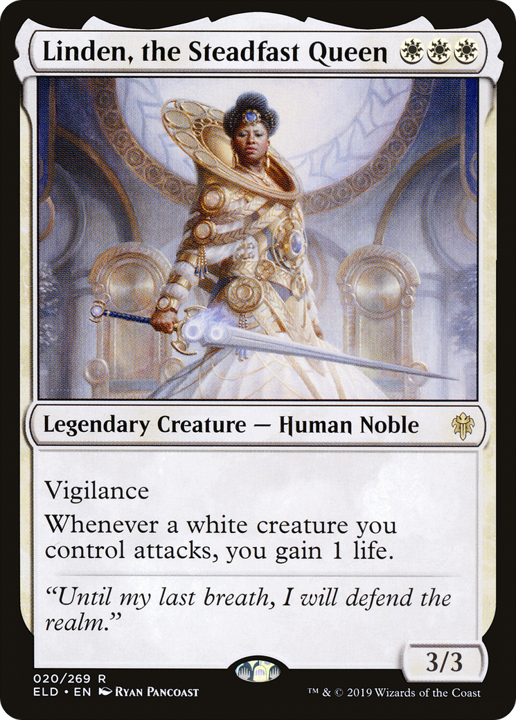 Image of Linden, the Steadfast Queen (ELD-020) - Throne of Eldraine Foil